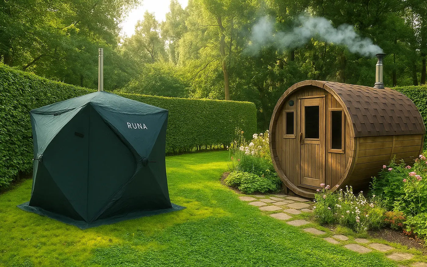 Zeltsauna vs Fasssauna: 7 wichtige Unterschiede