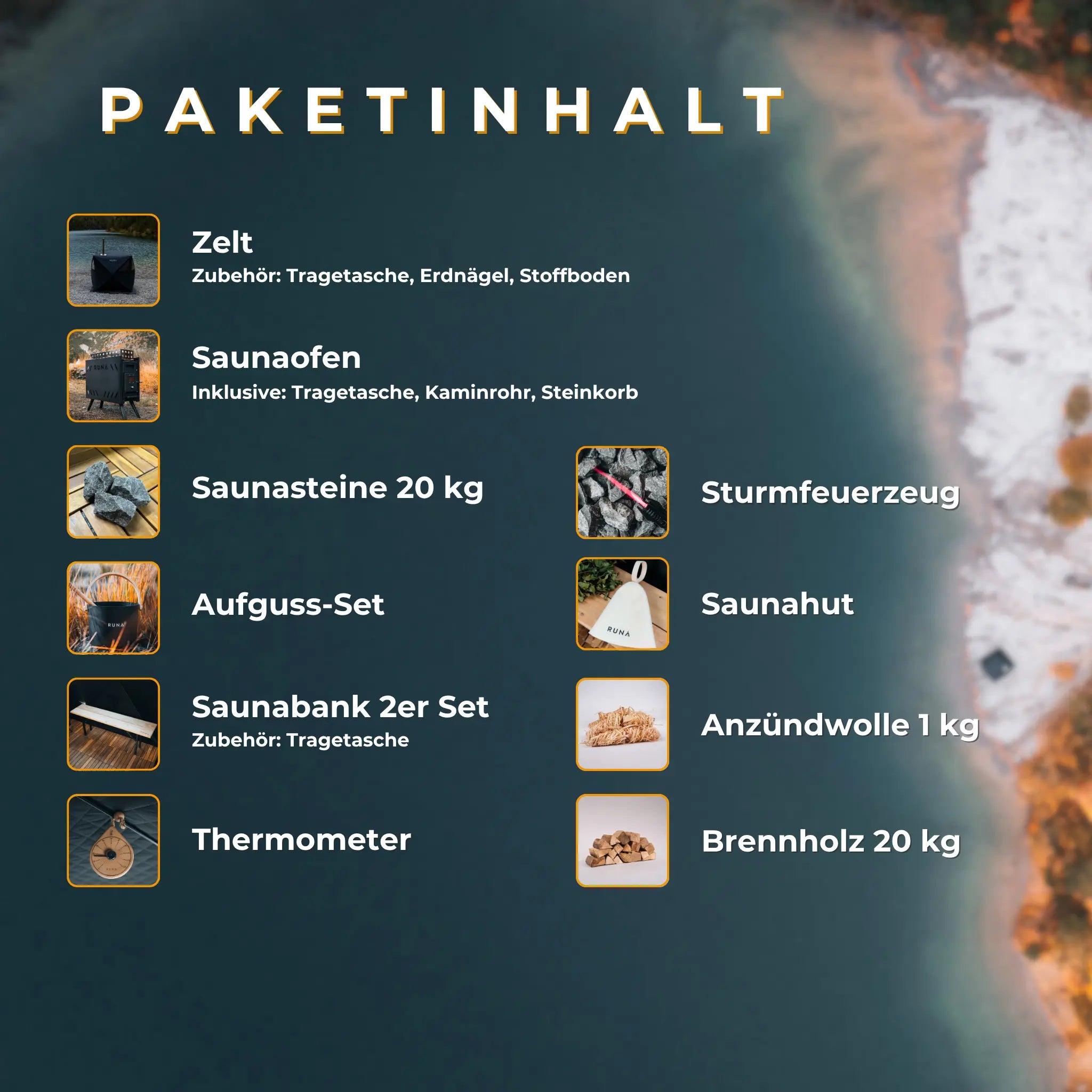 Komplett Set Paketinhalt