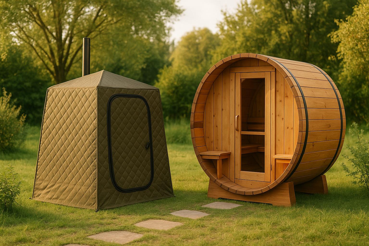 Zeltsauna vs Fasssauna: 7 wichtige Unterschiede