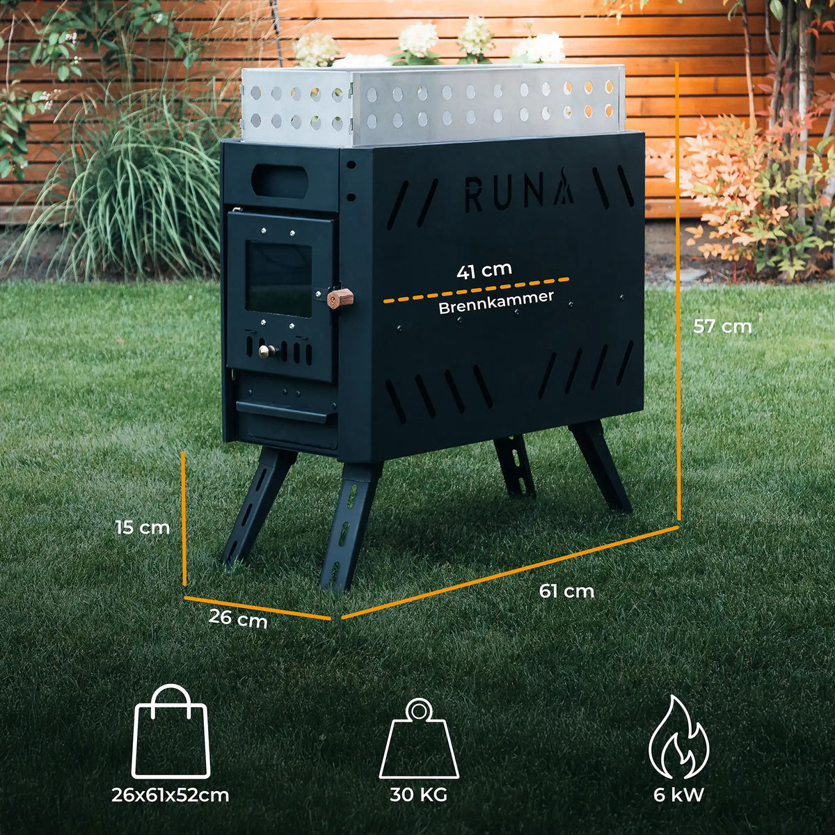 Abmessungen Saunaofen 2.0 RUNA